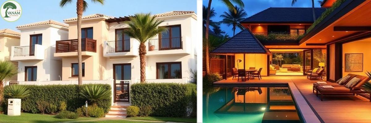 How are resort villas different from regular residential villas?